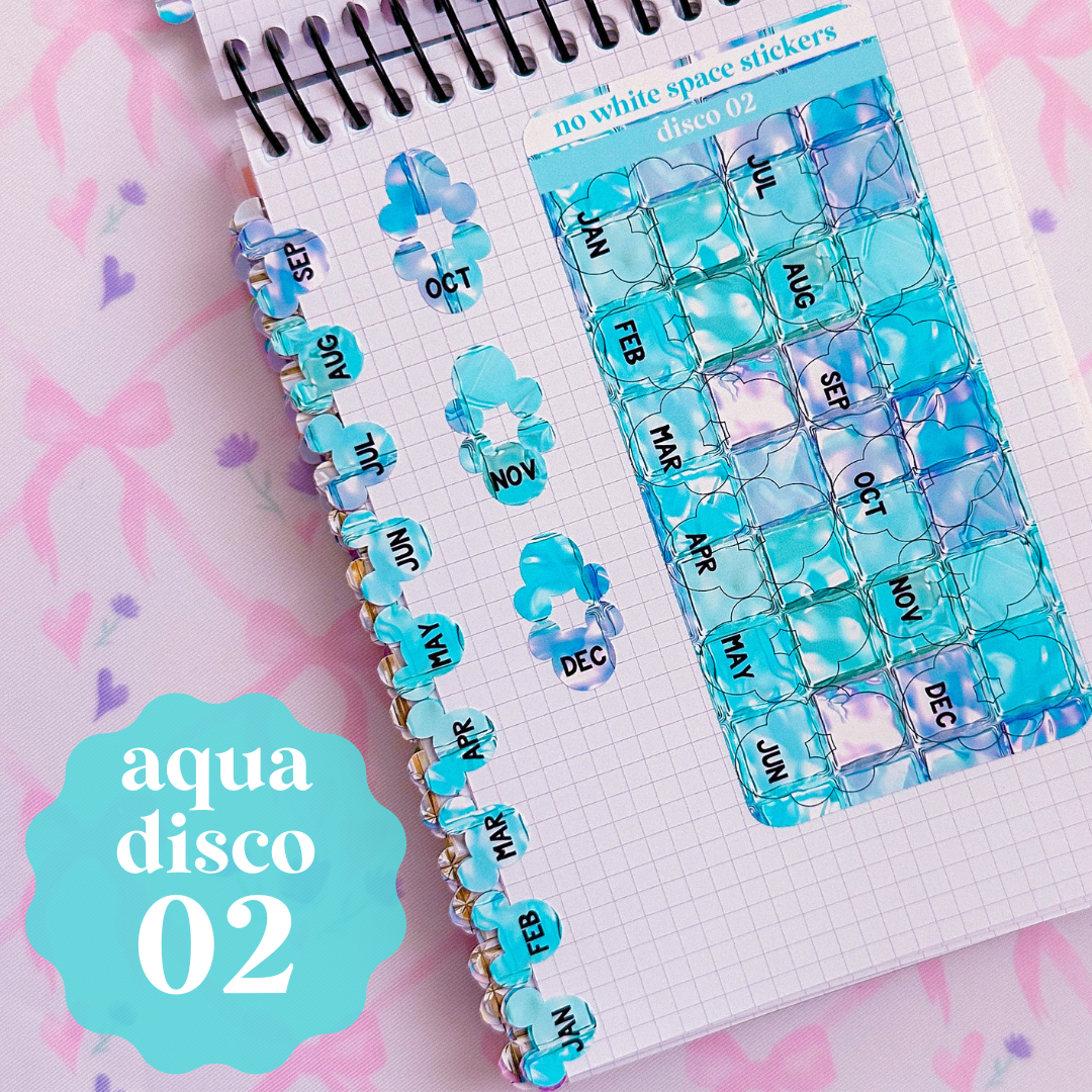 Miniature Paper Mouse Tabs (0.5") - Fold Over Page Tabs (Glitter & Disco 2.0)