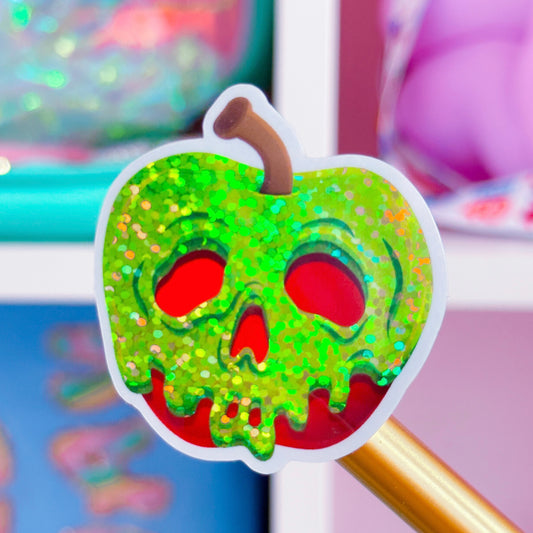 Glitter Waterproof Sticker - Poison Apple (Snow White)