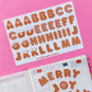 Gingerbread Alphabet Stickers - Set of 2 Sheets