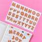 Gingerbread Alphabet Stickers - Set of 2 Sheets