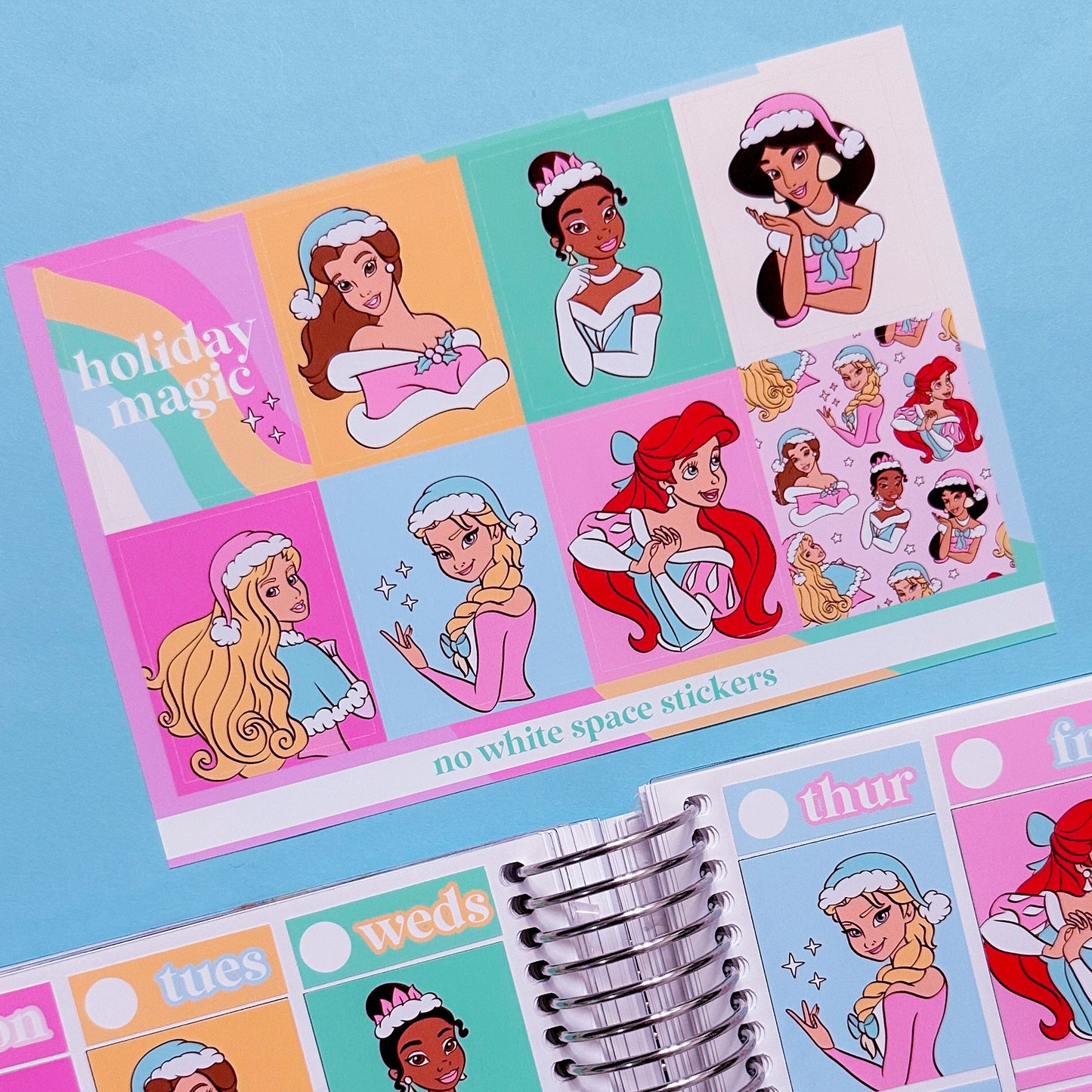 Vertical Planner Stickers (Standard 1.5") - Winter Princesses