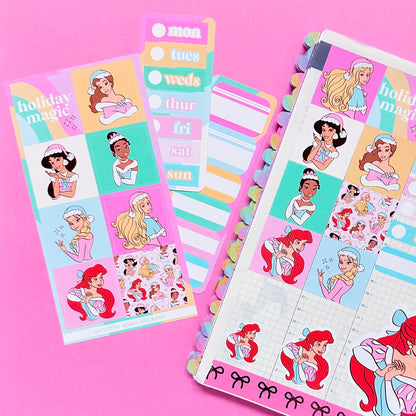 Mini Planner Stickers (Hobonichi Cousin 1.3") - Winter Princesses