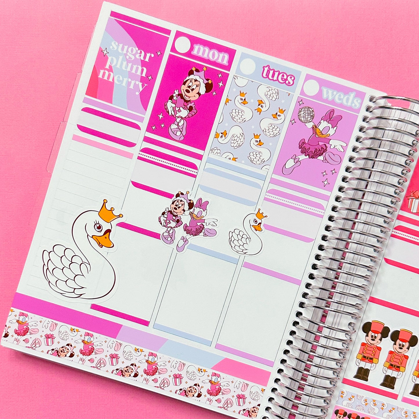 Vertical Planner Stickers (Standard 1.5") - Ballerina Besties