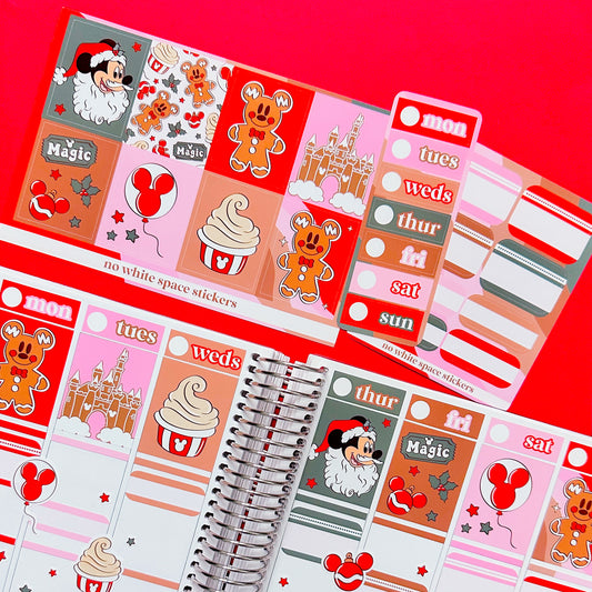 Vertical Planner Stickers (Standard 1.5") - Gingerbread Jolly