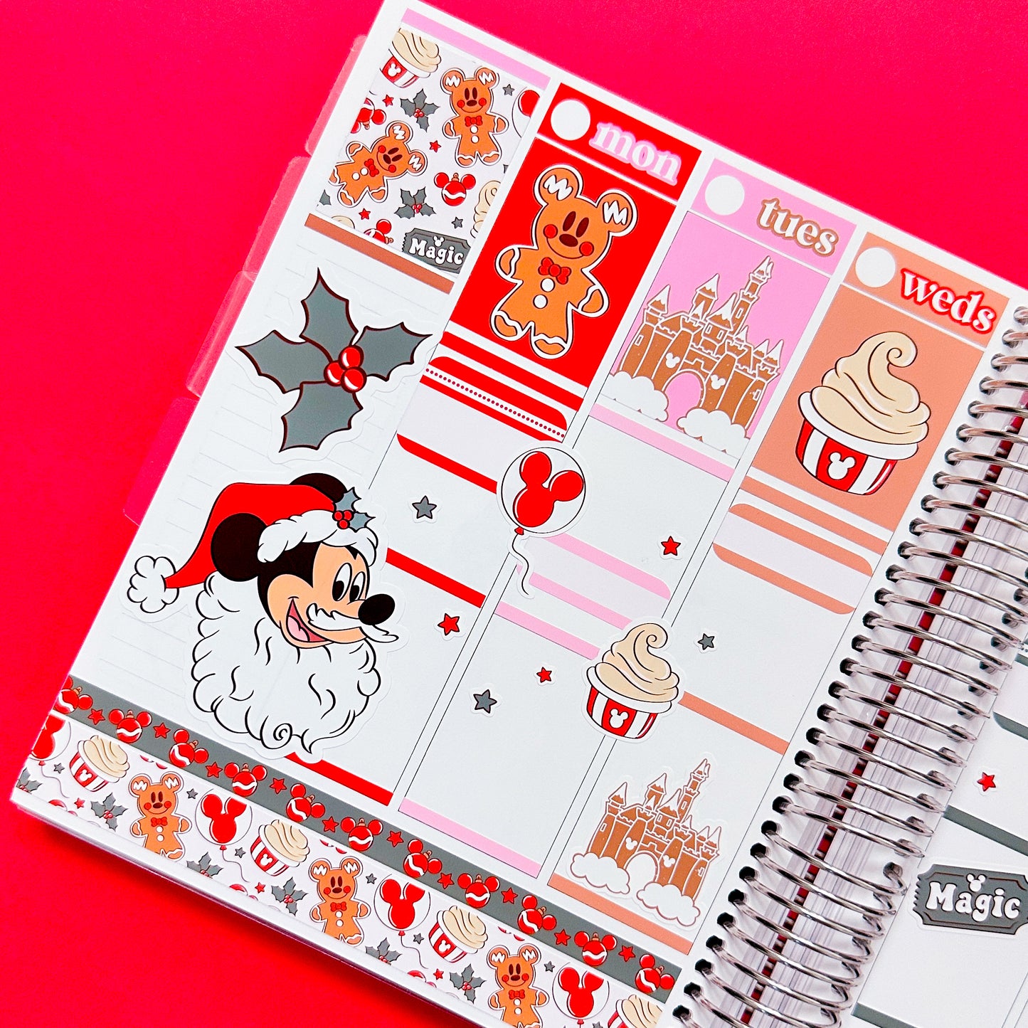 Vertical Planner Stickers (Standard 1.5") - Gingerbread Jolly