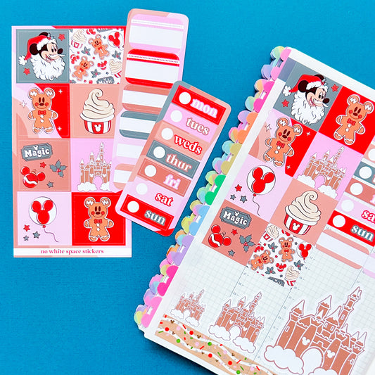 Mini Planner Stickers (Hobonichi Cousin 1.3") - Gingerbread Jolly