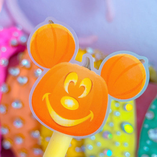 Clear Waterproof Sticker - DL Mickey Pumpkin