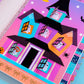 5"x7" Interactive Full Page Sticker - Haunted House + Ghostie 2.0