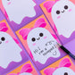 5x7 Notepad - Pink Bow Ghostie 2.0