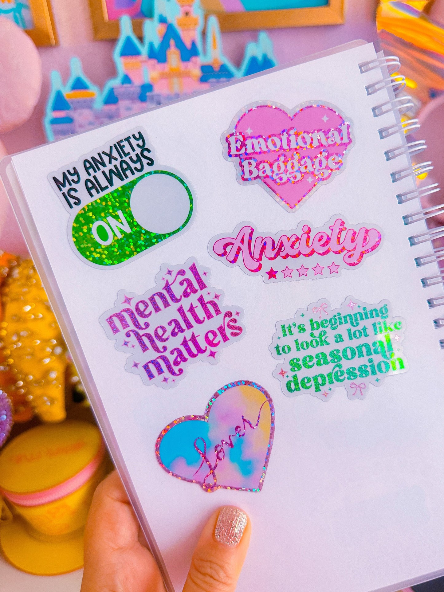 Vinyl Glitter Waterproof Sticker - Emotional Baggage