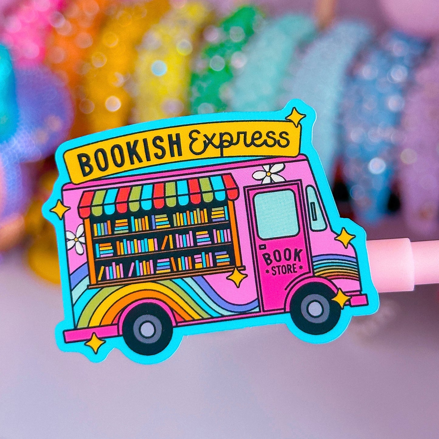 Vinyl Waterproof Sticker - Book Truck