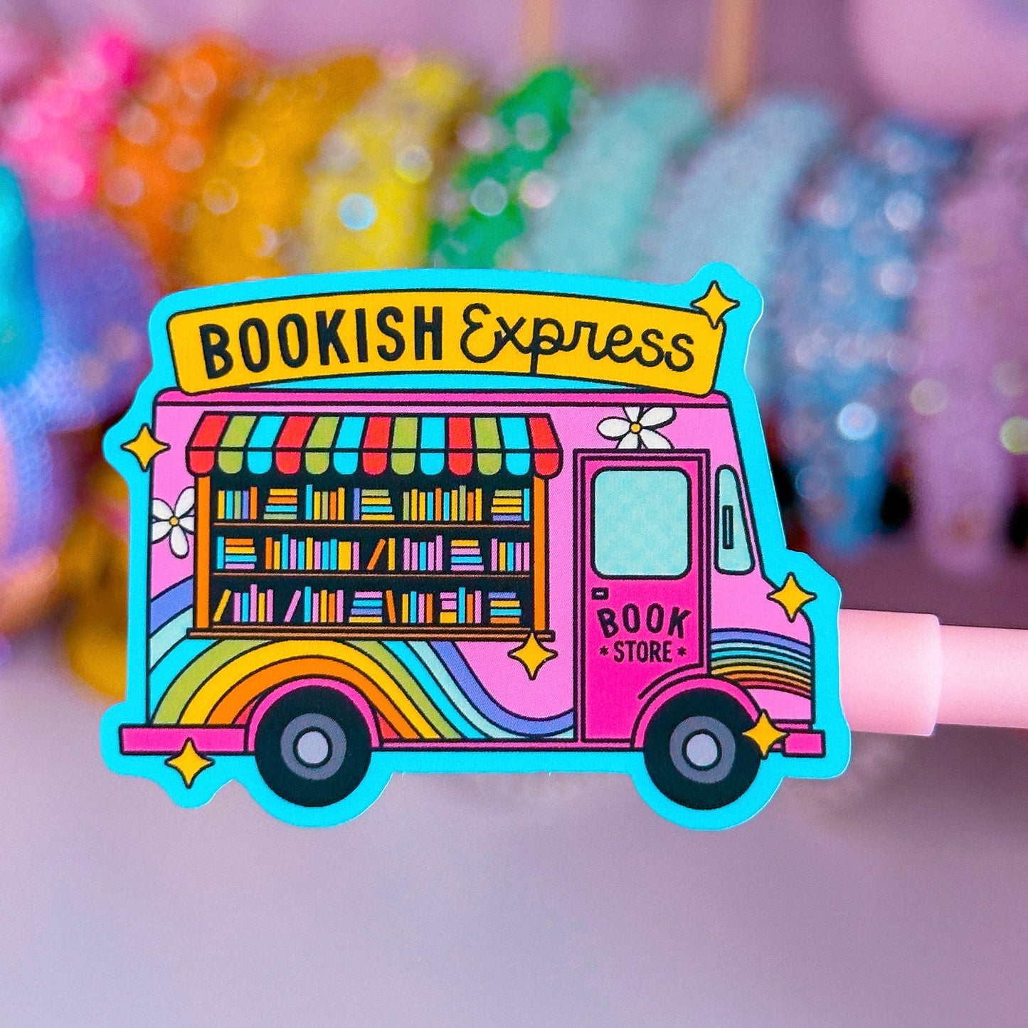 Vinyl Waterproof Sticker - Book Truck