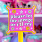 Vinyl Waterproof Sticker - Let Me Merge