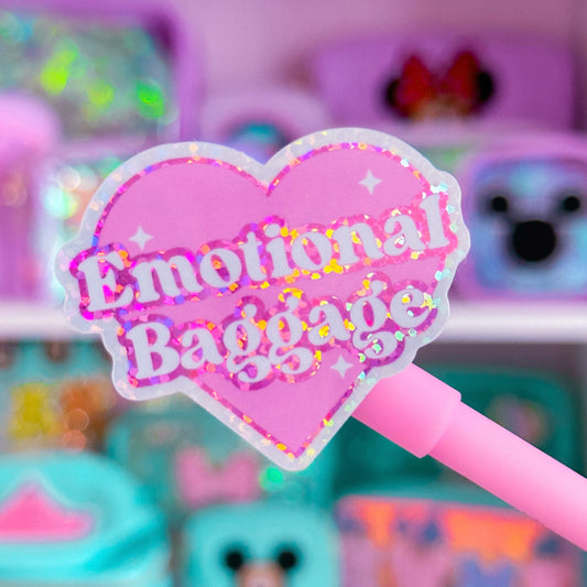 Vinyl Glitter Waterproof Sticker - Emotional Baggage