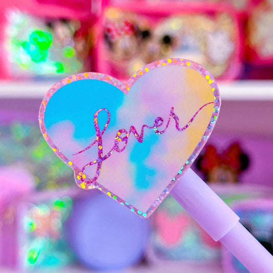 Vinyl Glitter Waterproof Sticker - LOVER Heart