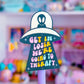 Vinyl Glitter Waterproof Sticker - Therapy Alien