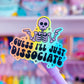 Vinyl Glitter Waterproof Sticker - Dissociate Skeleton