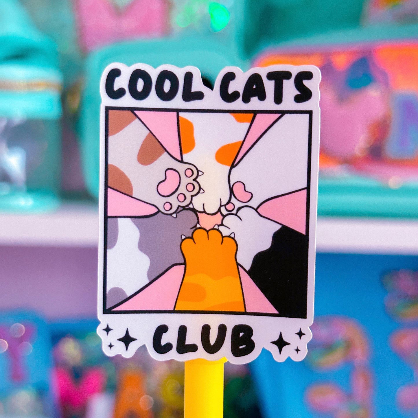 Vinyl Waterproof Sticker - Cool Cats Club