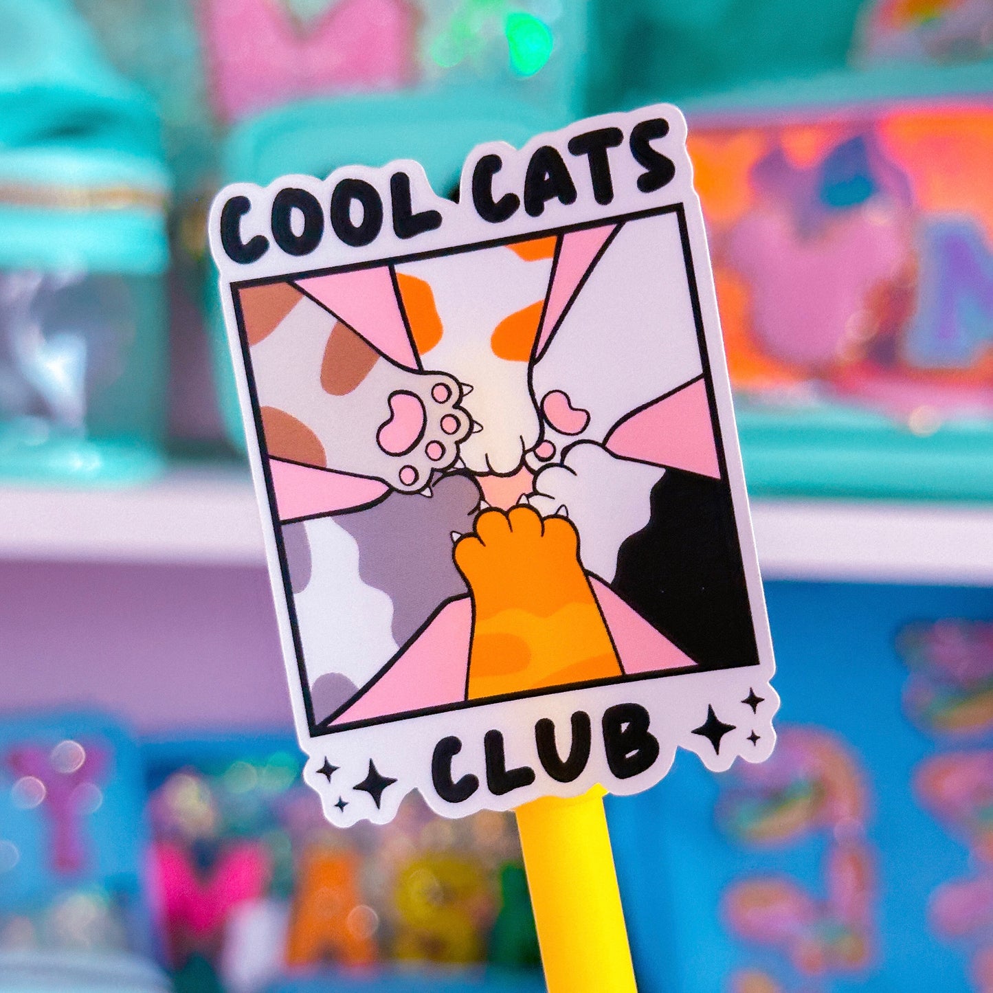 Vinyl Waterproof Sticker - Cool Cats Club