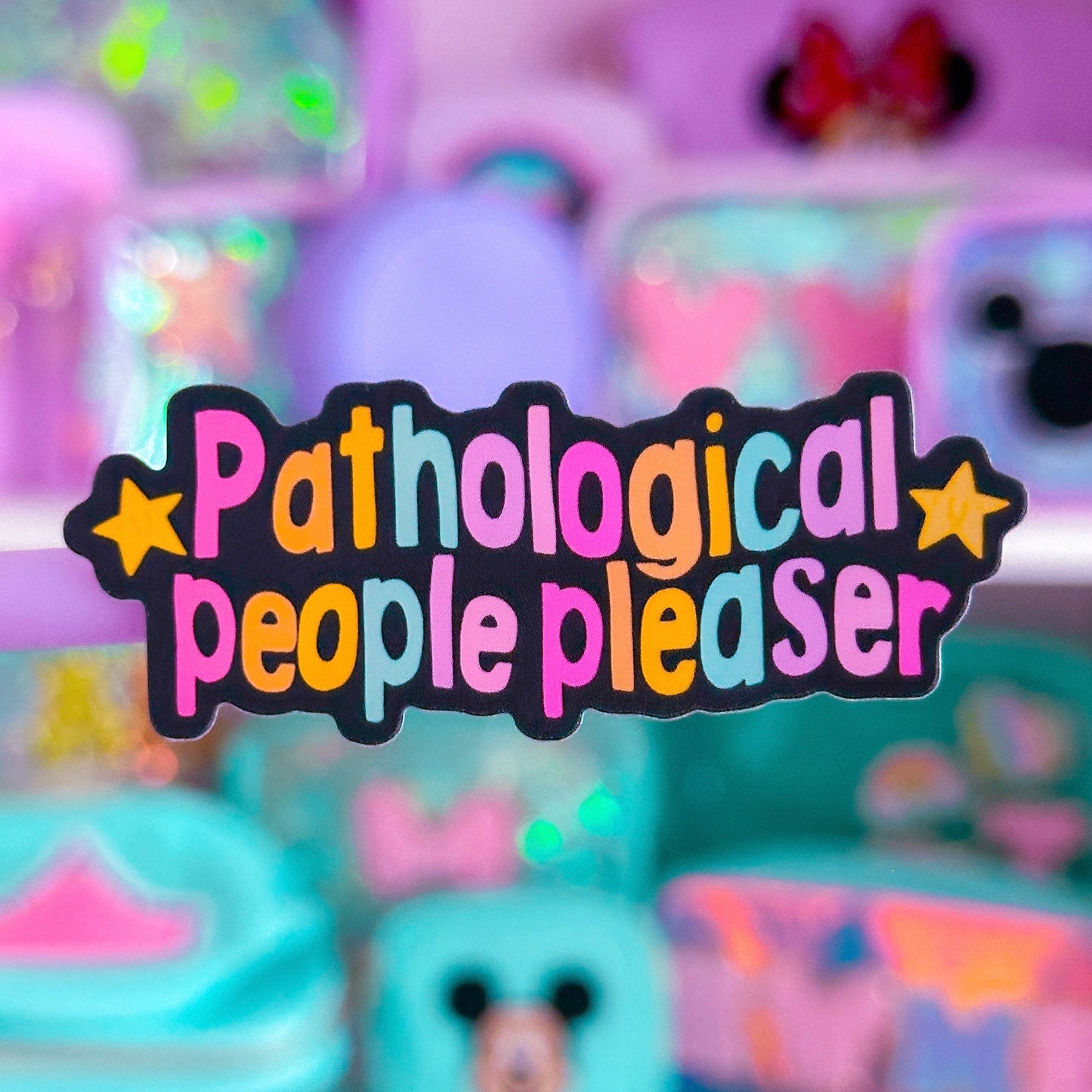 Vinyl Glitter Waterproof Sticker - Pathological People Pleaser