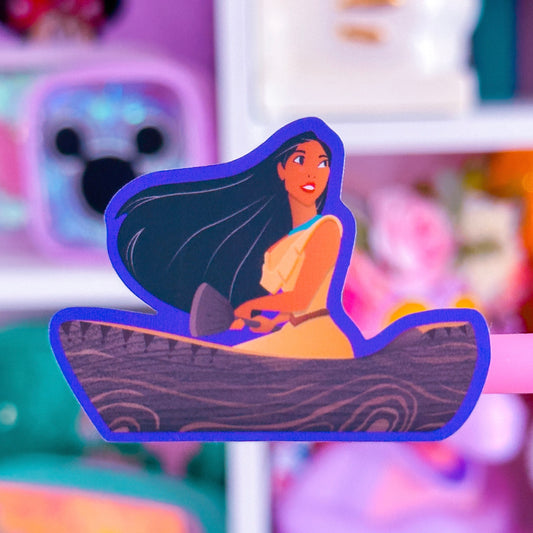 Waterproof Sticker - (Pocahontas) Canoe