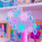 Waterproof Sticker - (Frozen) Pastel Snowflakes