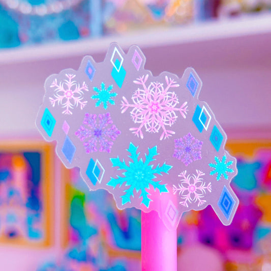 Waterproof Sticker - (Frozen) Pastel Snowflakes