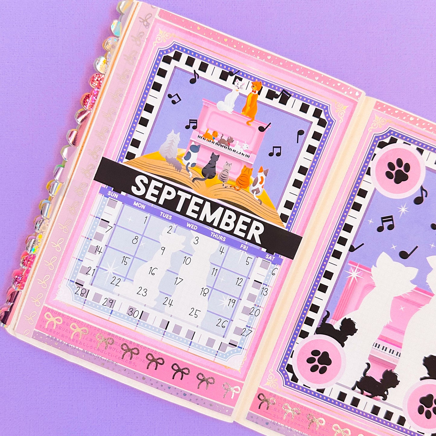 5x7 Full Page Sticker -  2025 (September) Calendar & Storybook Cover (Aristocats)