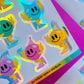 FOILED Paper Deco Stickers - Rainbow Birthday Gumball Guys