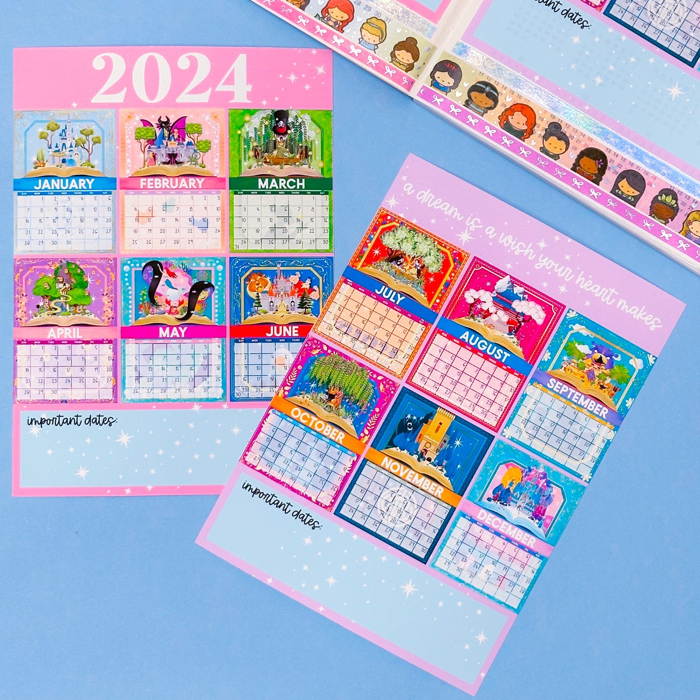 2024 Calendar Storybook Collection - 5x7 Full Page Sticker Set