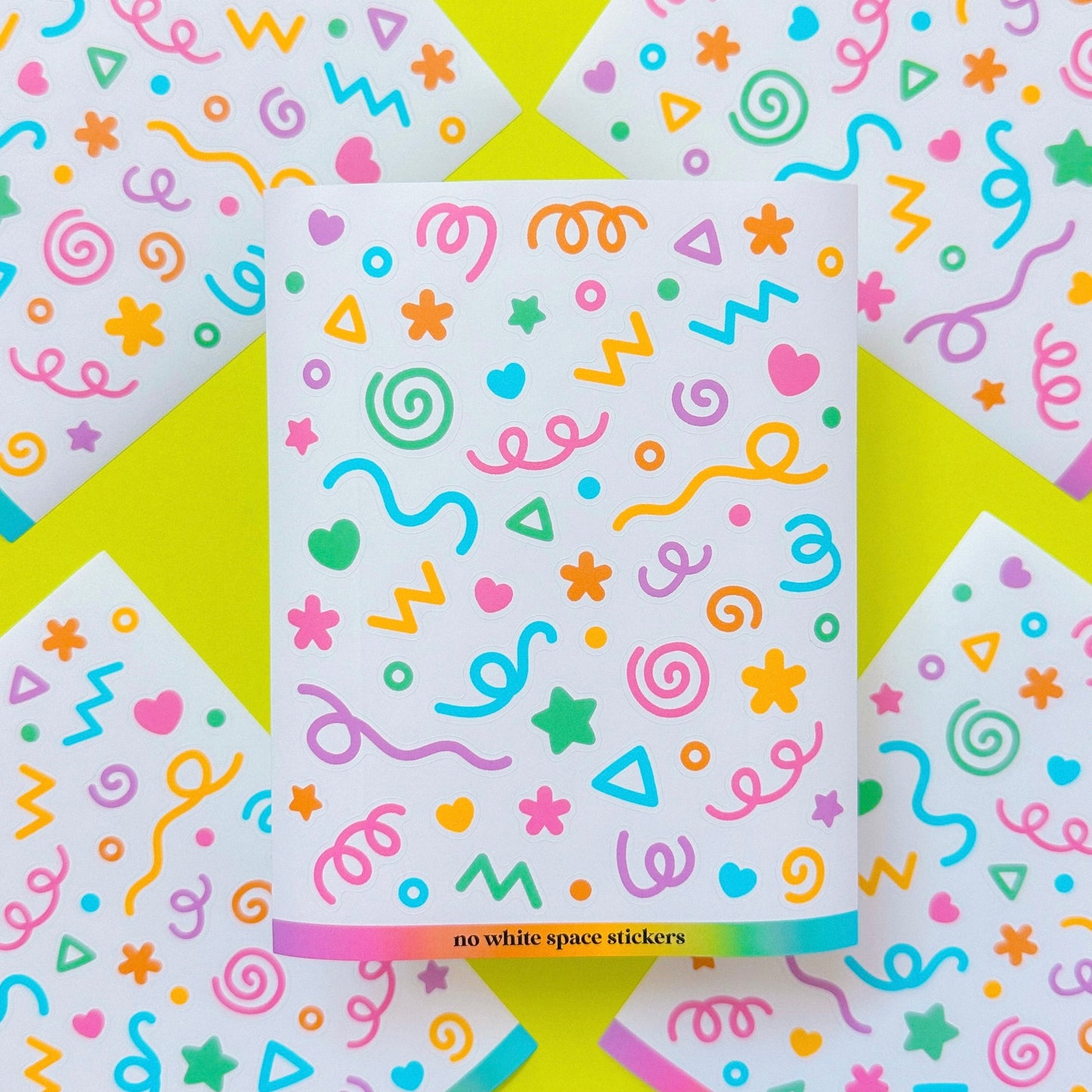 Paper Deco Stickers - Rainbow Birthday Confetti