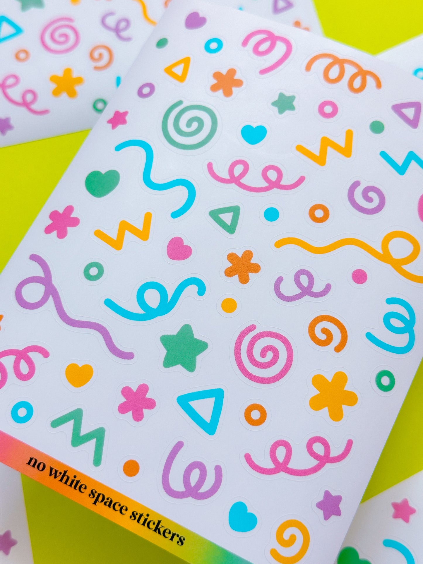 Paper Deco Stickers - Rainbow Birthday Confetti