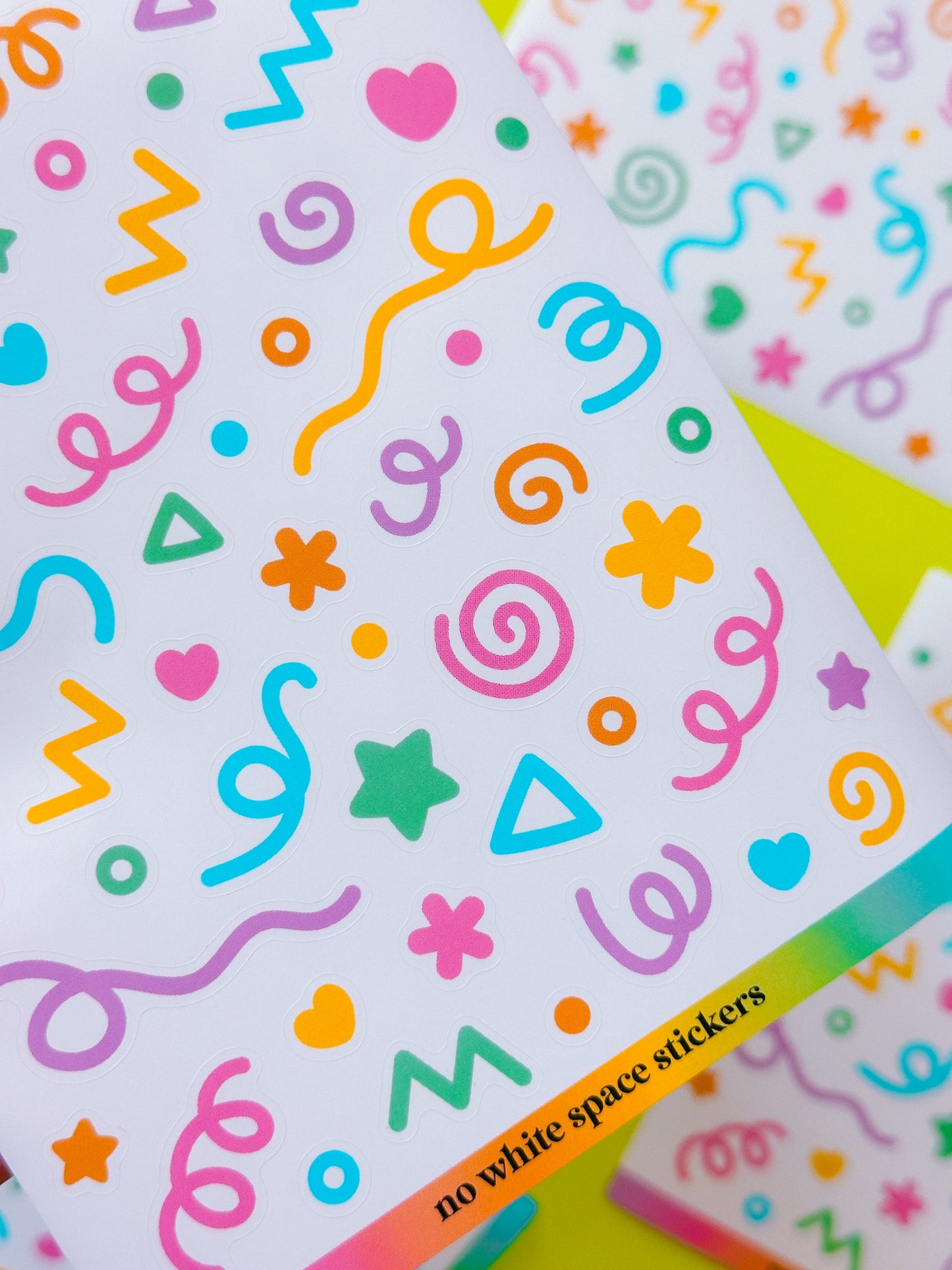 Paper Deco Stickers - Rainbow Birthday Confetti