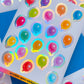 FOILED Paper Deco Stickers - Rainbow Balloons