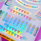 FOILED Paper Deco Stickers - Birthday Banners