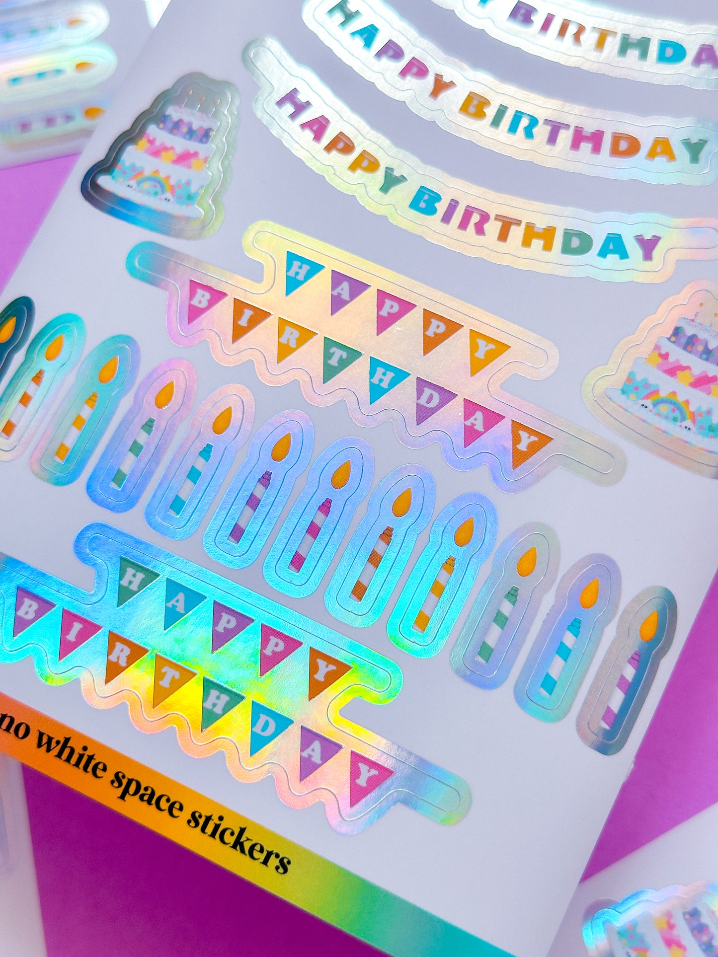 FOILED Paper Deco Stickers - Birthday Banners