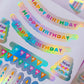 FOILED Paper Deco Stickers - Birthday Banners