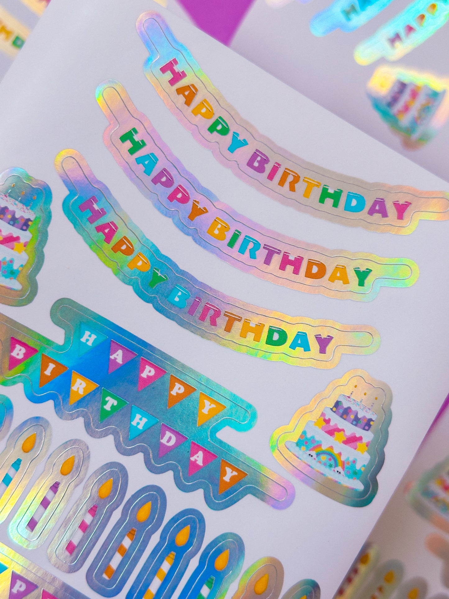 FOILED Paper Deco Stickers - Birthday Banners