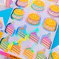 FOILED Paper Deco Stickers - Smiley Cakes & Slices