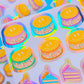 FOILED Paper Deco Stickers - Smiley Cakes & Slices