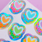 FOILED Paper Deco Stickers - Heart Cakes