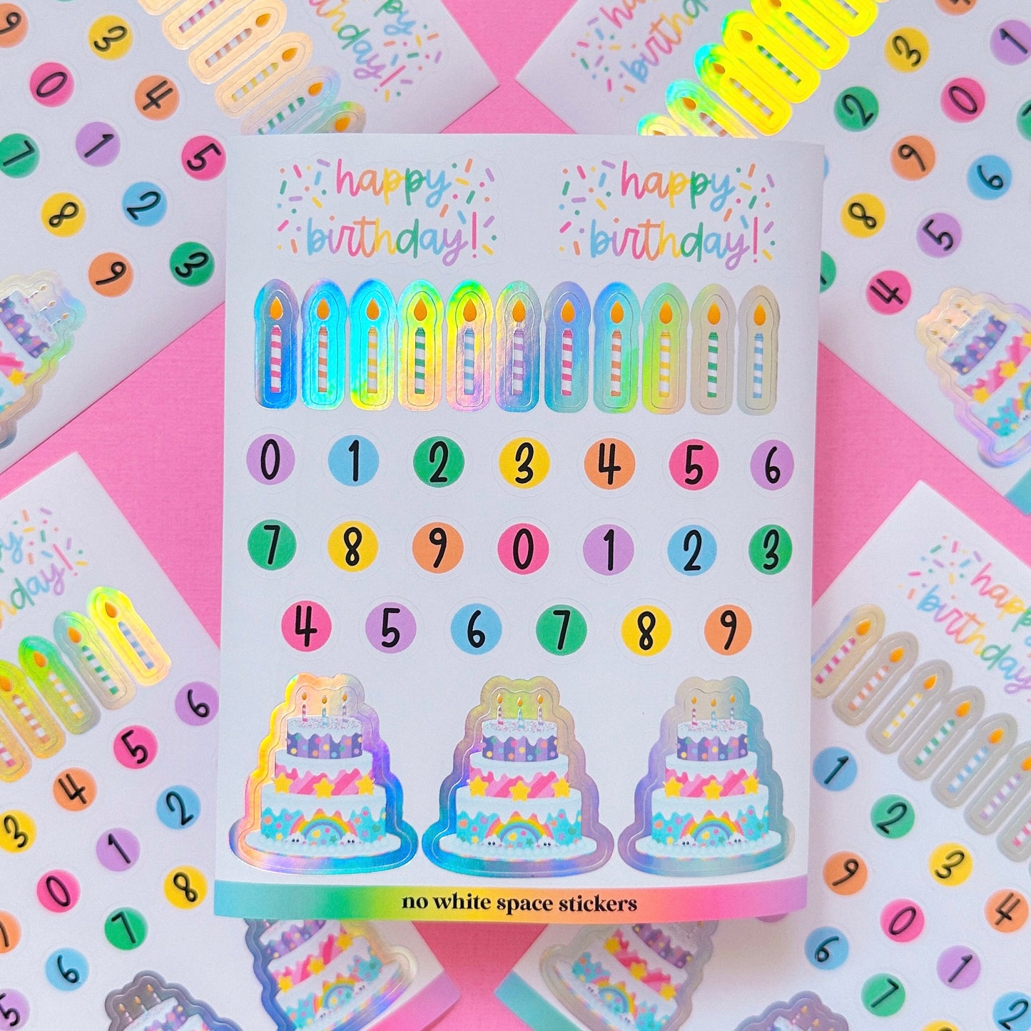 FOILED Paper Deco Stickers - Birthday Sampler Sheet