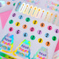 FOILED Paper Deco Stickers - Birthday Sampler Sheet