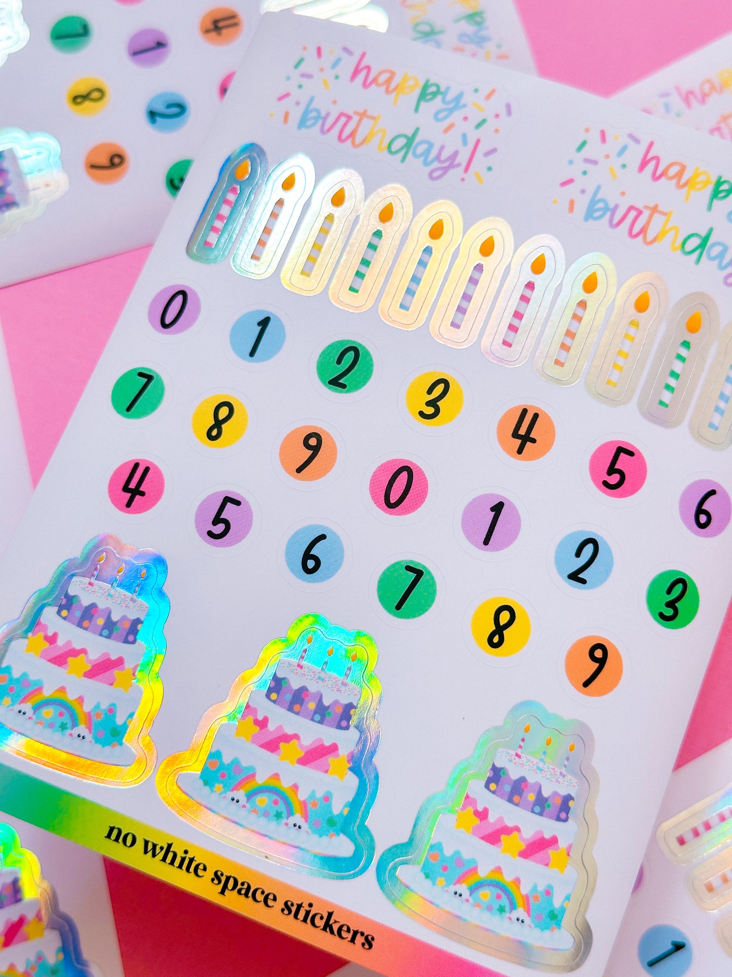 FOILED Paper Deco Stickers - Birthday Sampler Sheet