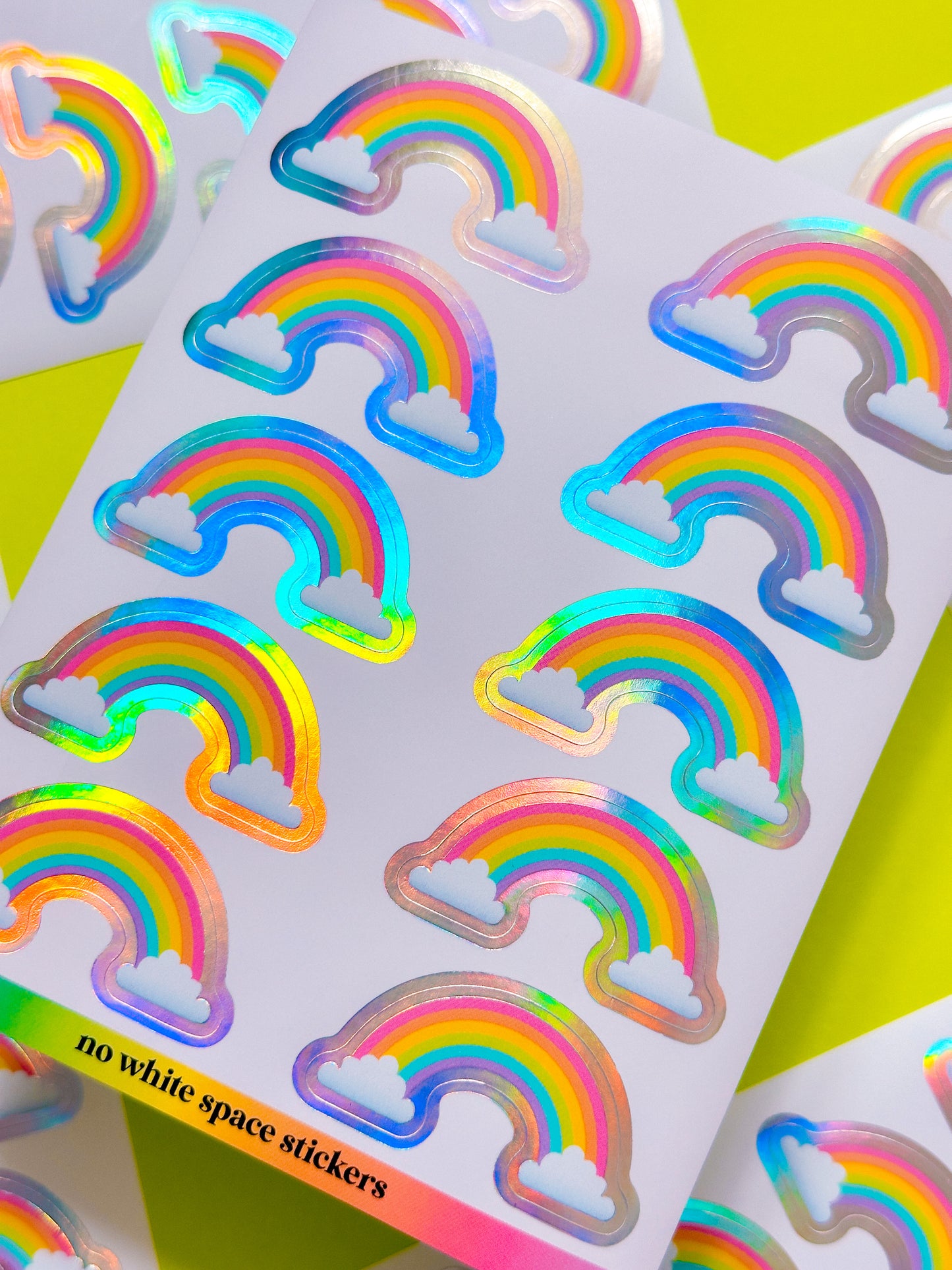 FOILED Paper Deco Stickers - Rainbows