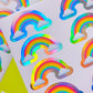 FOILED Paper Deco Stickers - Rainbows