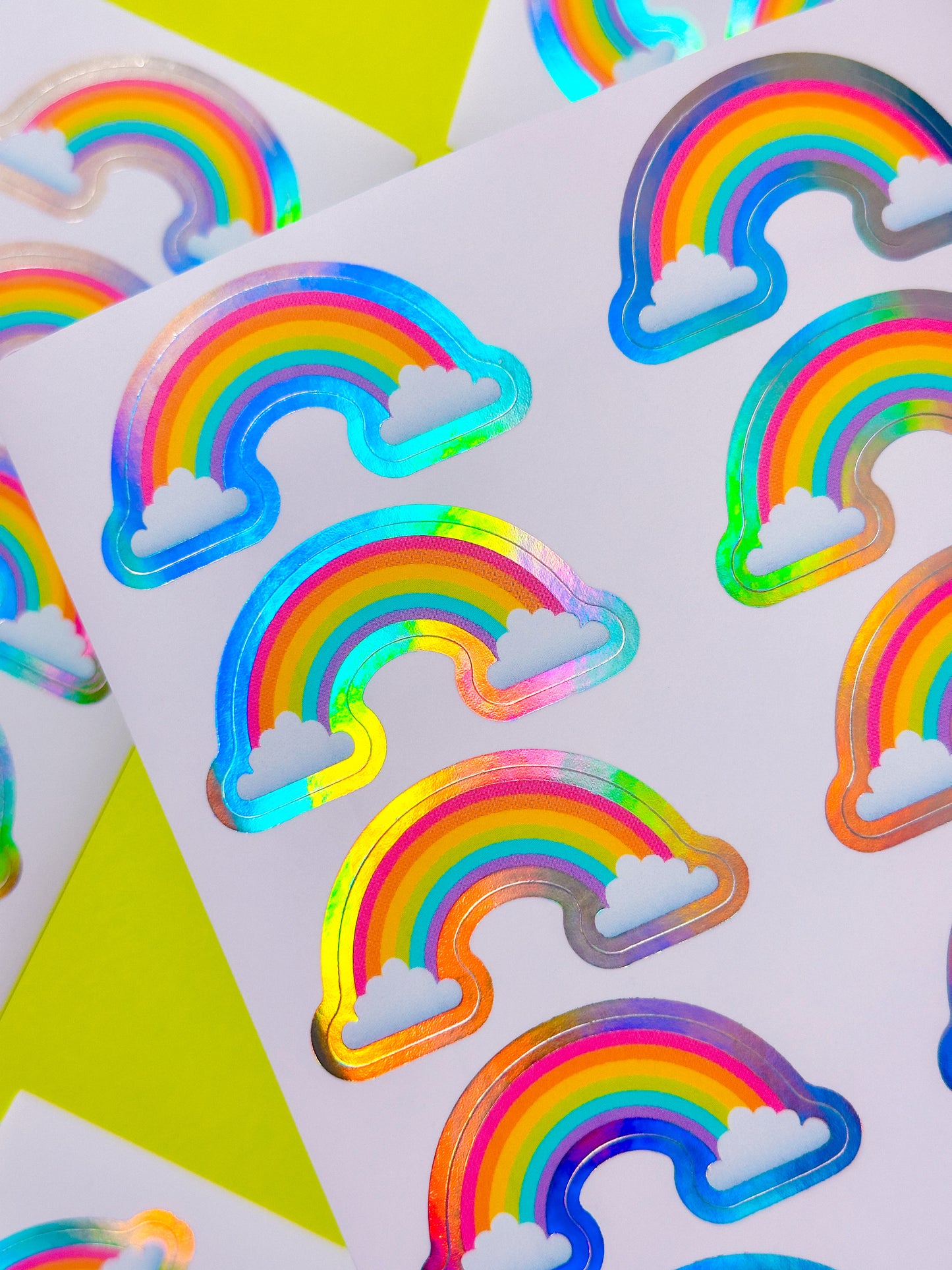 FOILED Paper Deco Stickers - Rainbows