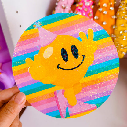 XL PAPER GLITTER STICKER - Birthday Celebration