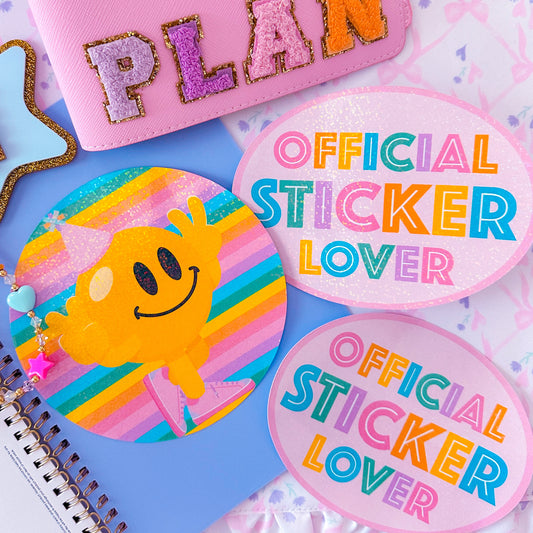 XL PAPER GLITTER STICKER - Birthday Celebration