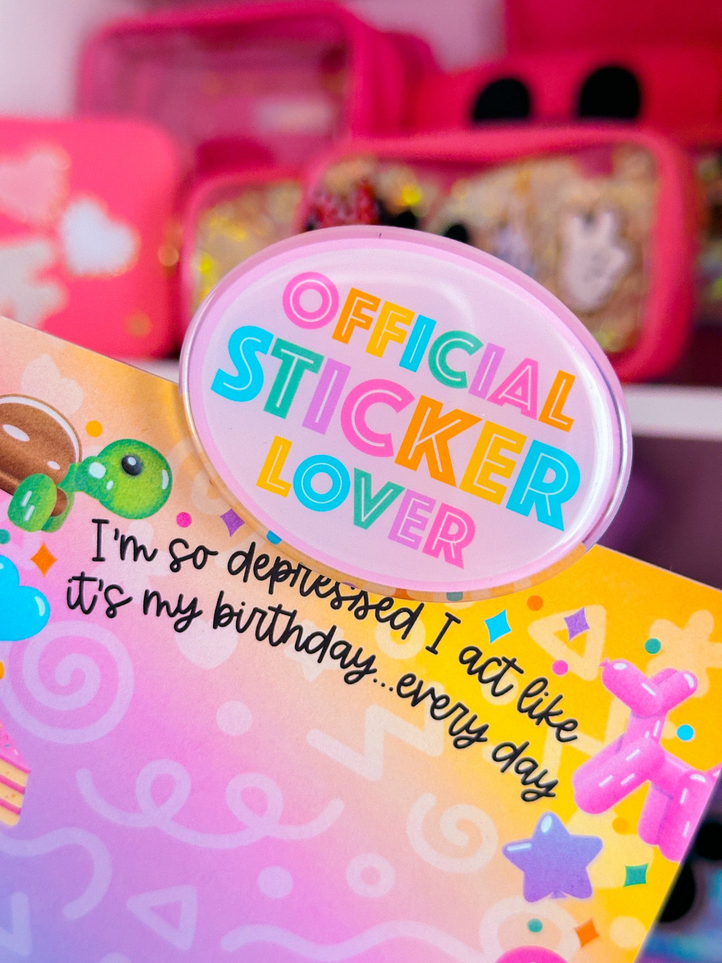 Acrylic Clip (LARGE) - Official Sticker Lover